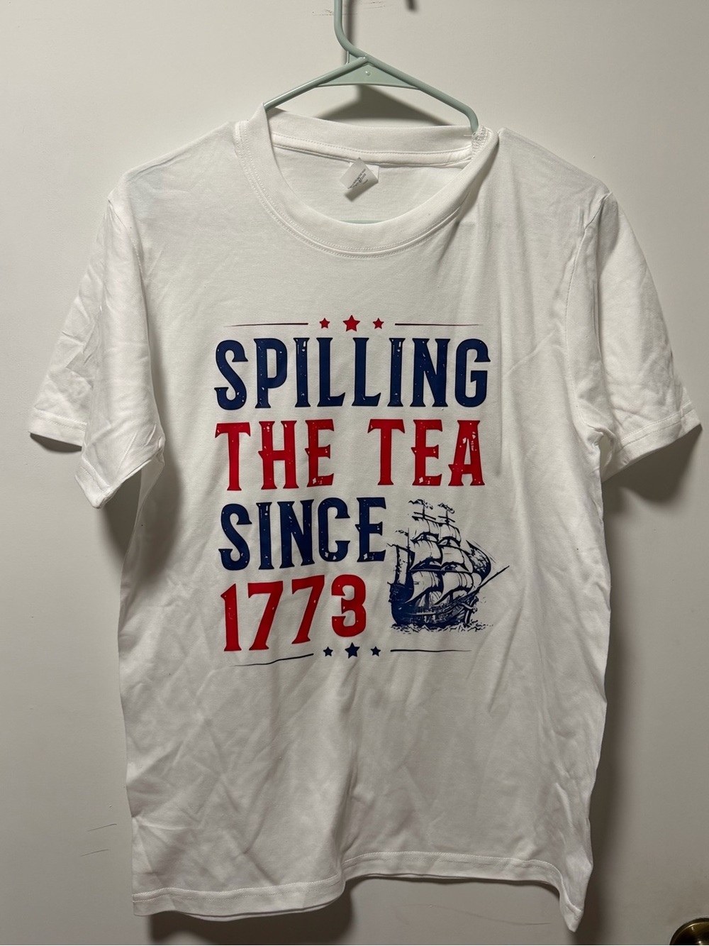 White 'Spilling the Tea Since 1773' Graphic T-Shirt